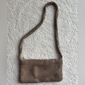 Vintage90s/Y2K Canadian Designer Jeanne Lottie mini metal mesh purse (beige/tan)
